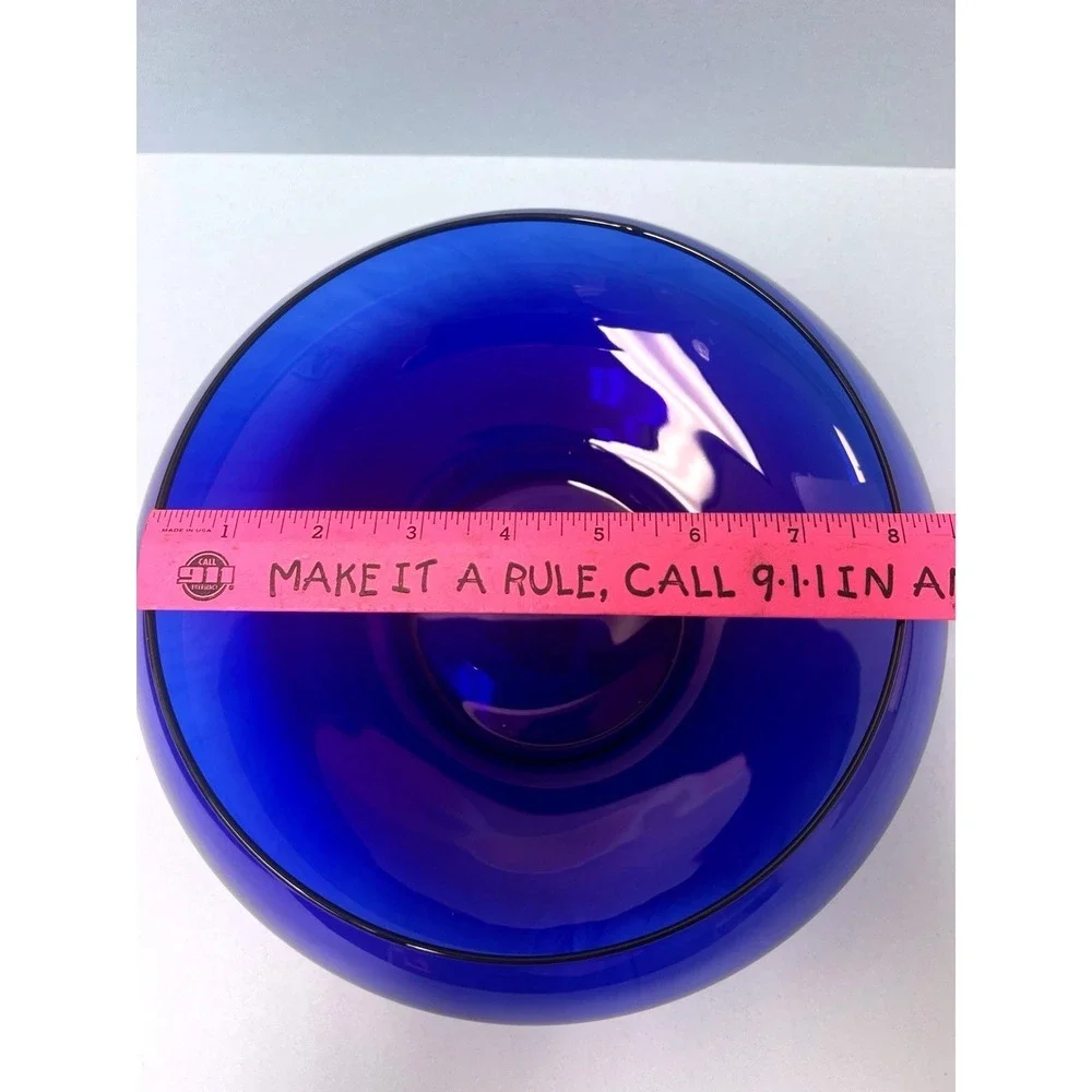 Crisa Mexico Hand-Blown Cobalt Blue Glass‎ Vintage 10